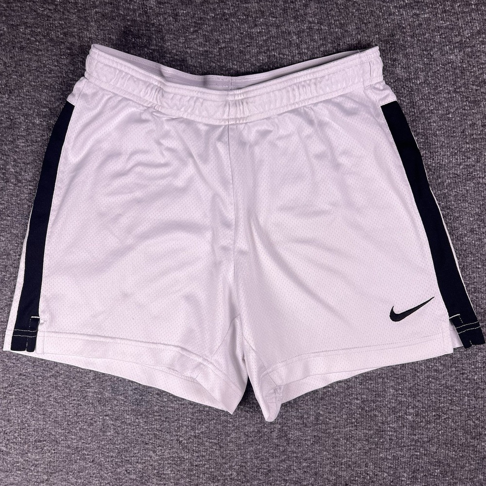 Nike Dri Fit Shorts Womens XS White Running Walking Drawstring Polyester Fit26x4